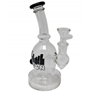 7" Diamond Glass Bell Bottom Water Pipe [I1088]